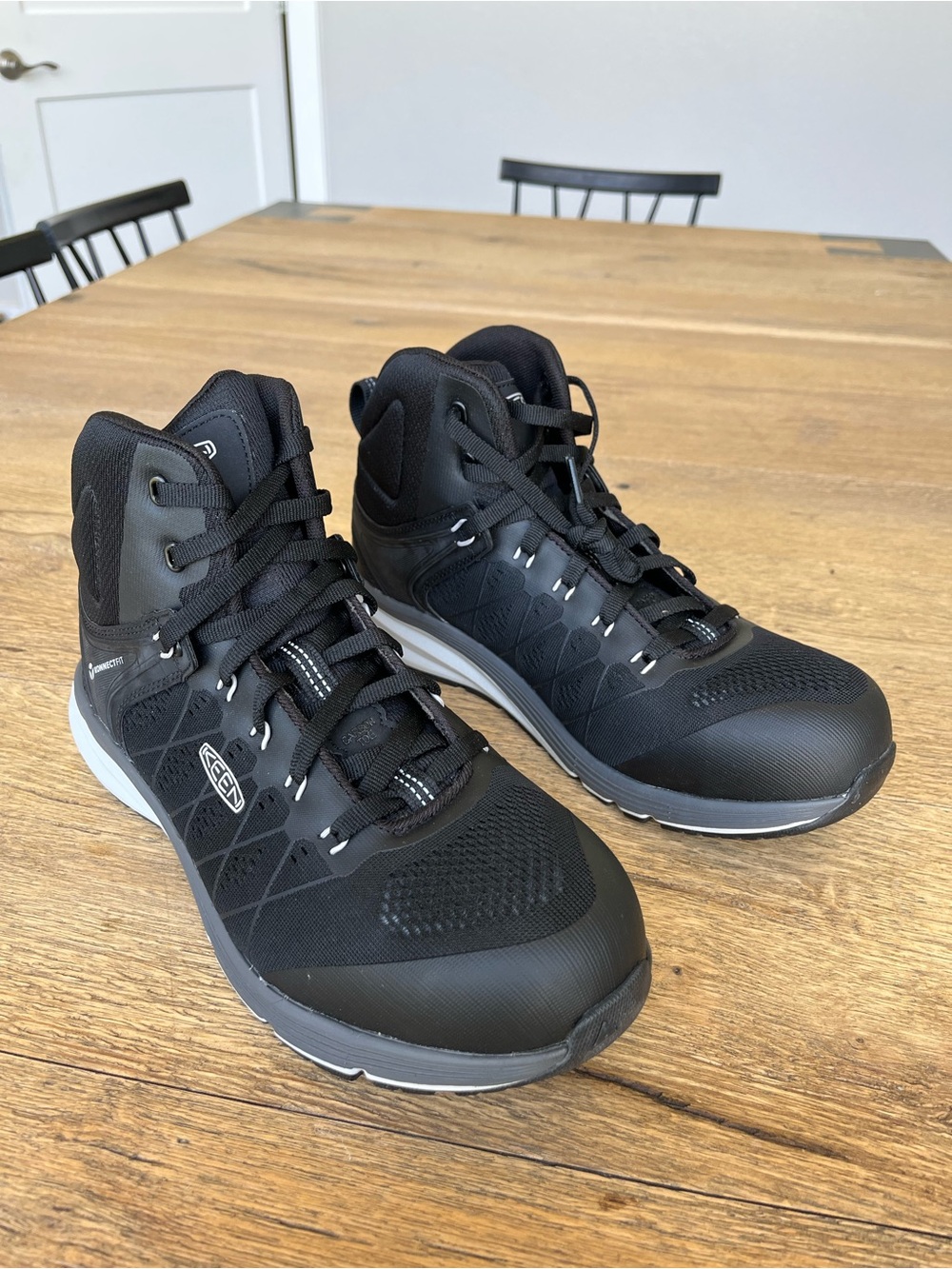 Size 10.5 Men’s Keen Utility Vista Energy Mid ESD CT Black Synthetic Work Boots - Picture 5 of 6
